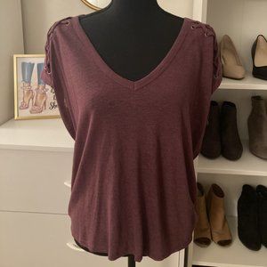 Express Lace Up Shoulder Tee